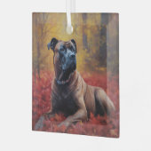 Ornement En Verre Cane Corso en automne Feuilles automne Inspire (Avant gauche)