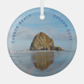 Ornement En Verre Cannon Beach Dé Noël (Recto)