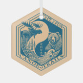 Ornement En Verre Canoe Trails Hex Ornament 2025 (Recto)