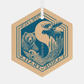 Ornement En Verre Canoe Trails Hex Ornament 2025 (Verso)