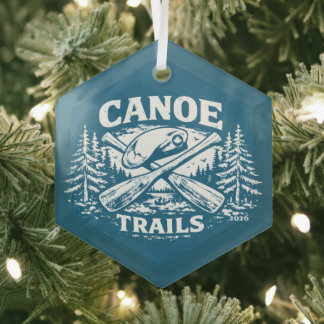 Ornement En Verre Canoe Trails Hex Ornament 2026