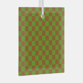 Ornement En Verre Caramel apple checkered board pattern (Avant droite)