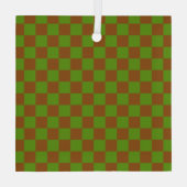 Ornement En Verre Caramel apple checkered board pattern (Verso)