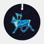 Ornement En Verre Caribou bleu (rennes) (Verso)