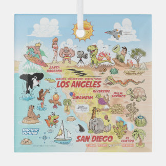 Ornement En Verre Carré SoCal