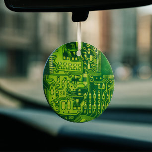 Ornement En Verre Carte à circuit imprimé vert PCB Cool Geek personn