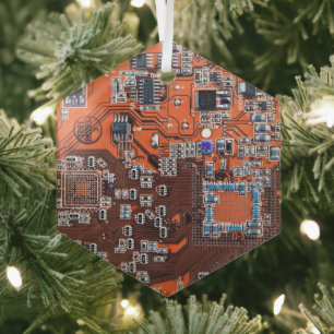 Ornement En Verre Carte circuit imprimé circuit orange PCB