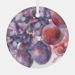 Ornement En Verre Carte d'automne vintage Aquarelle