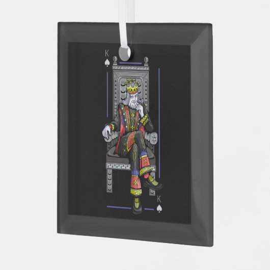 Ornement En Verre Carte King (Avant gauche)