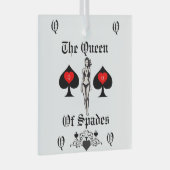 Ornement En Verre Carte Tarot Queen of Spades Thunder_Cove (Avant droite)
