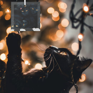 Ornement En Verre Cat noir
