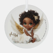 Ornement En Verre Celestial Bloom: Angelic Grace in Lace (Verso)