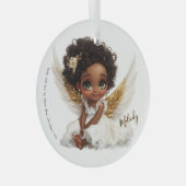 Ornement En Verre Celestial Bloom: Angelic Grace in Lace (Avant droite)