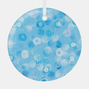 Ornement En Verre Cercles d'hiver : Pois Abstraits.