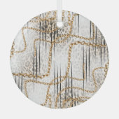 Ornement En Verre Chaîne Leopard Design Motif (Recto)