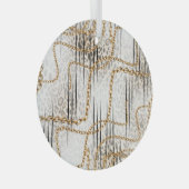 Ornement En Verre Chaîne Leopard Design Motif (Avant droite)