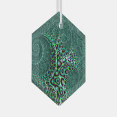 Ornement En Verre Chaleureux Humide Turquoise Posé Octopus Art Fract (Avant droite)