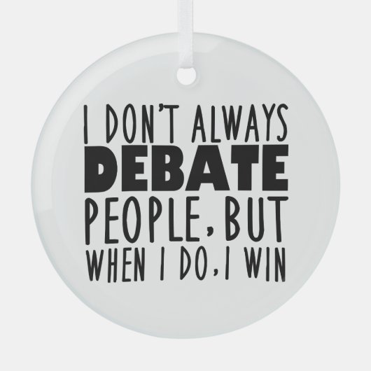 Ornement En Verre Champion de l'équipe de discussion amusante (Recto)