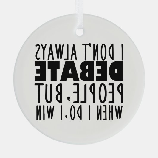 Ornement En Verre Champion de l'équipe de discussion amusante (Verso)