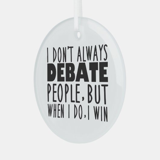 Ornement En Verre Champion de l'équipe de discussion amusante (Avant gauche)