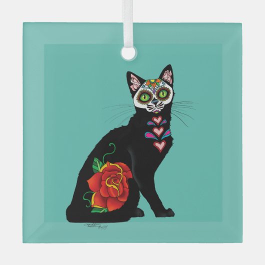 Ornement En Verre Chat noir de Sugar (Recto)