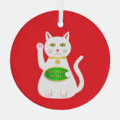 Ornement En Verre Chat Oriental Lucky (Verso)