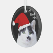 Ornement En Verre Chats à Santa Hats Noël (Avant gauche)