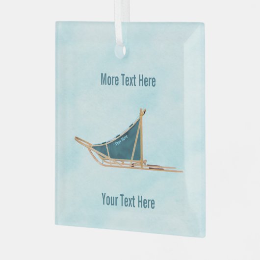 Ornement En Verre Chaussée De Chien Sur Neige (Avant gauche)