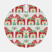 Ornement En Verre Cheval de Dala suédois : Art folklorique (Verso)