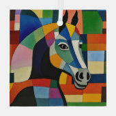 Ornement En Verre Cheval des couleurs (Verso)