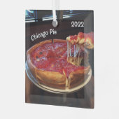 Ornement En Verre Chicago Pie Deep Dish, (Avant gauche)