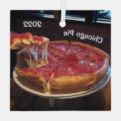 Ornement En Verre Chicago Pie Deep Dish, (Verso)