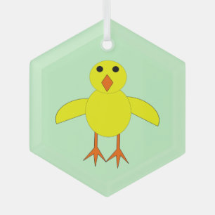 Ornement En Verre Chick Pâques mignon