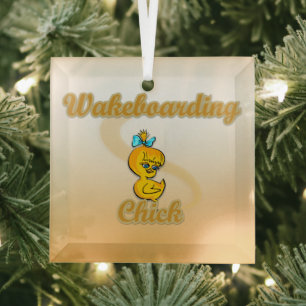 Ornement En Verre Chick Wakeboard