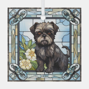 Ornement En Verre Chien Affenpinscher
