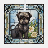 Ornement En Verre Chien Affenpinscher (Verso)
