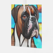 Ornement En Verre Chien de boîte "Verre tendu" (Avant gauche)