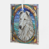Ornement En Verre Chien de Borzoi "Verre Tiré" (Avant gauche)