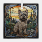 Ornement En Verre Chien de Cairn Terrier (Verso)