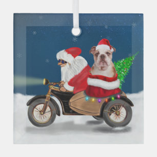 Ornement En Verre Chien de Noël de Noël