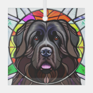 Ornement En Verre Chien de Terre-Neuve "Verre tendu"