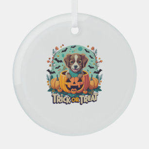 Ornement En Verre Chien d'Halloween 1