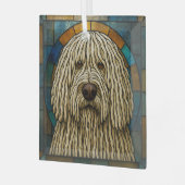 Ornement En Verre Chien Komondor "Verre Tiré" (Avant gauche)