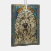 Ornement En Verre Chien Komondor "Verre Tiré" (Avant droite)