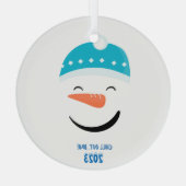 Ornement En Verre Chill Out Bro Snowman (Verso)