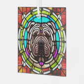 Ornement En Verre Chinois Shar-Pei "verre tendu" (Avant gauche)