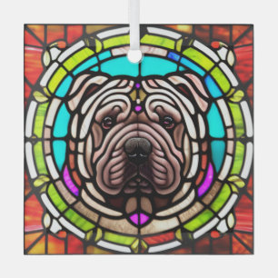 Ornement En Verre Chinois Shar-Pei "verre tendu"