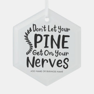 Ornement En Verre Chiropratique Affaires Noël Coworkers