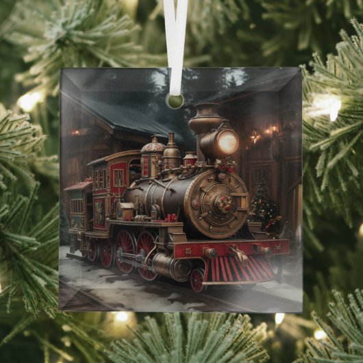 Ornement En Verre Christmas Train (Insitu)