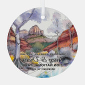 Ornement En Verre Christmas Zion Parc National Adventure Couple Boho (Verso)